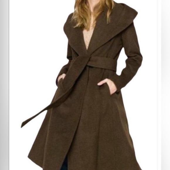 Cole Haan Jackets & Blazers - Cole Haan wool blend belted wrap coat - Size 12